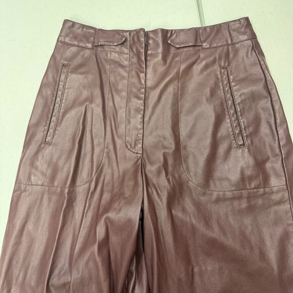 Ronny Kobo Faux Leather Wide Leg Pants Size 4 - Picture 3 of 10